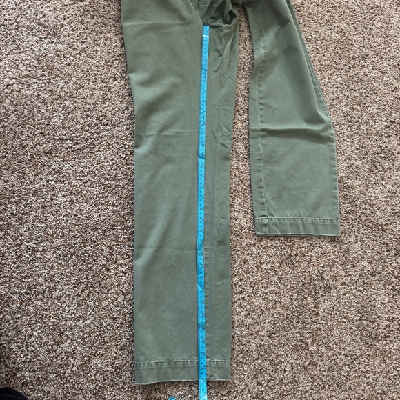 Anthropologie Paperboy Sage Green Straight Leg Pants 8 | Quiet Luxury Minimal - Picture 10 of 17